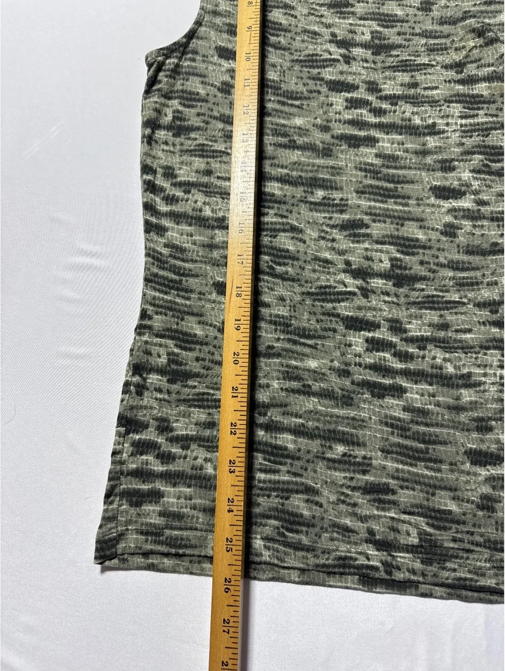Michael Kors Medium Green Patterned Sleeveless Top with Logo